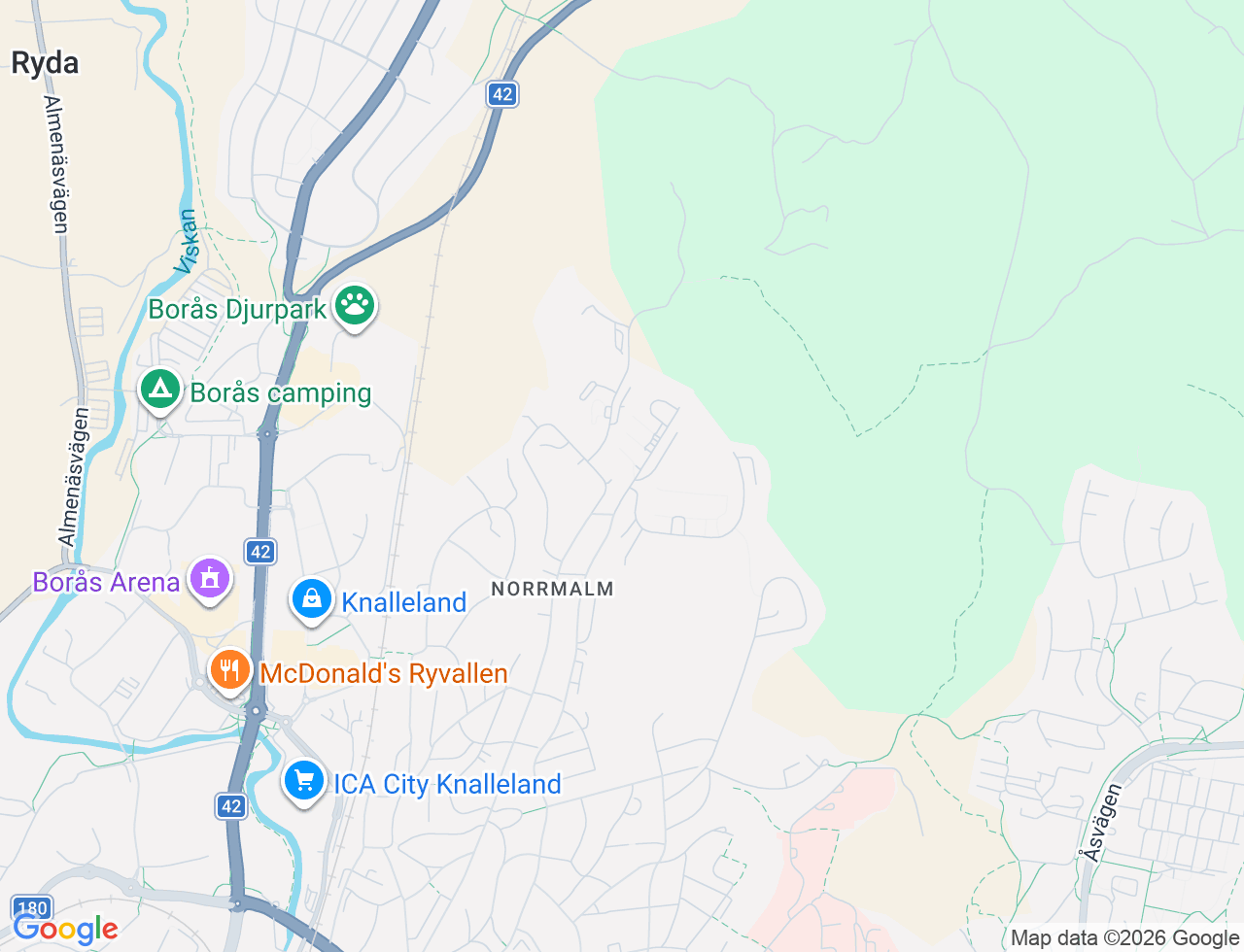 Karta över Engelbrektsgatan 107B i 38 Borås