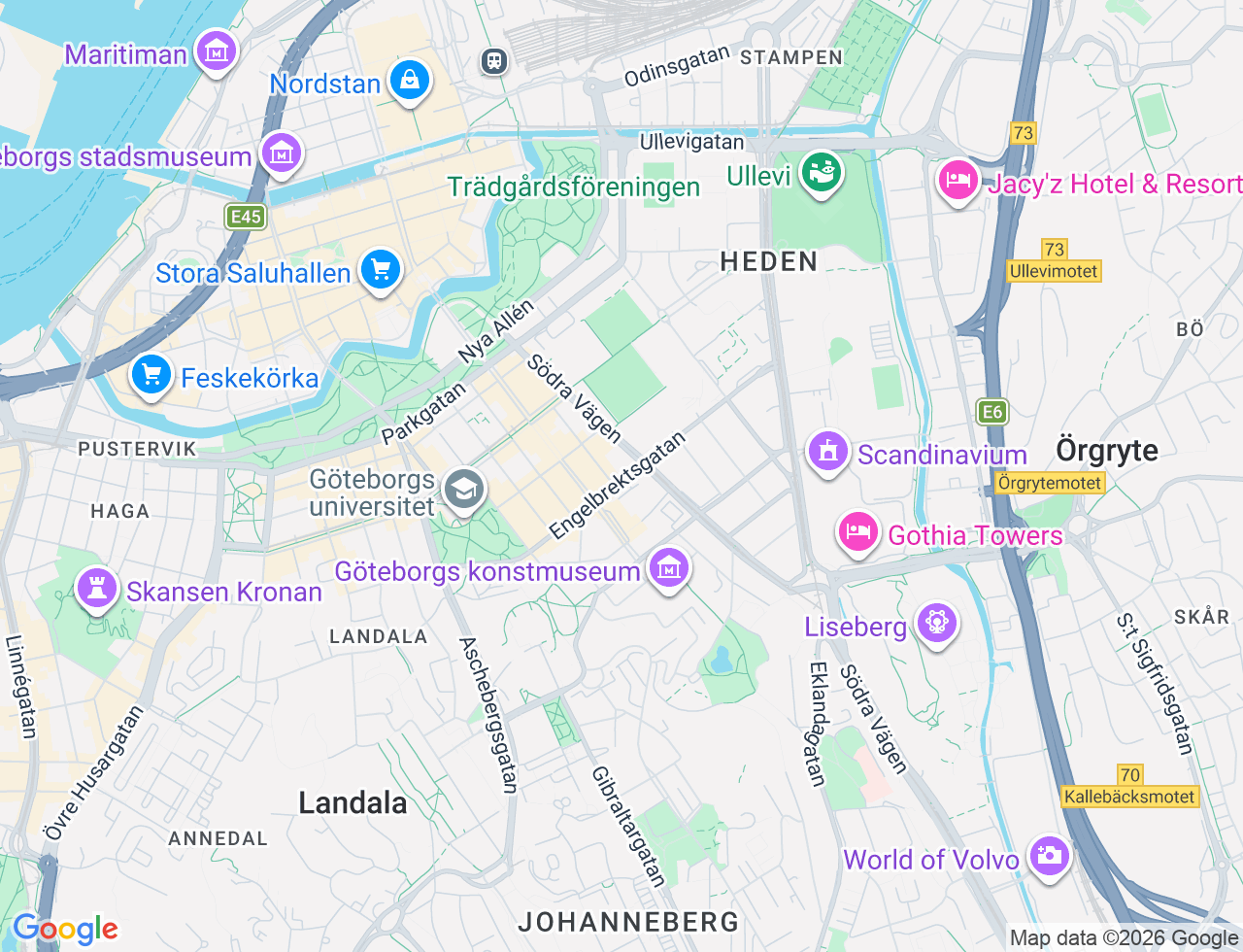 Karta över Engelbrektsgatan 34 i 37 Göteborg