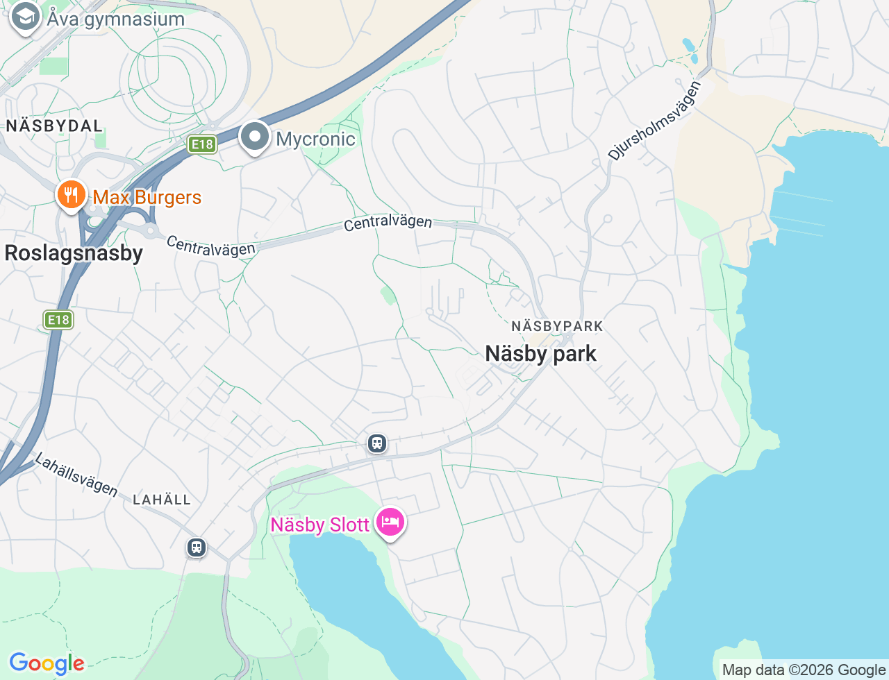 Karta över Eskadervägen 1 i 58 Täby