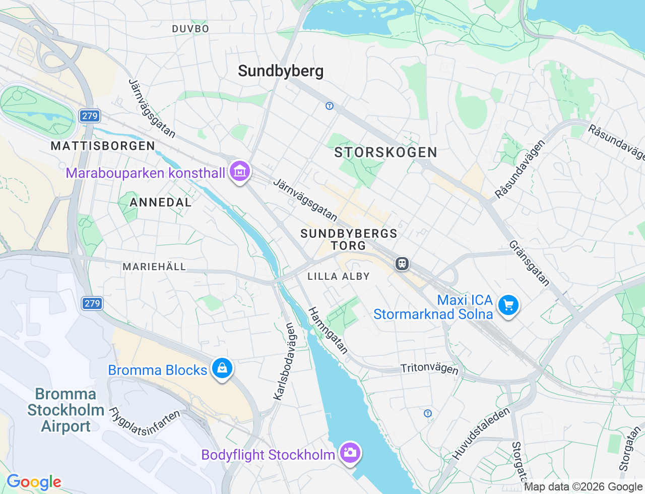 Karta över Esplanaden 6 i 67 Sundbyberg
