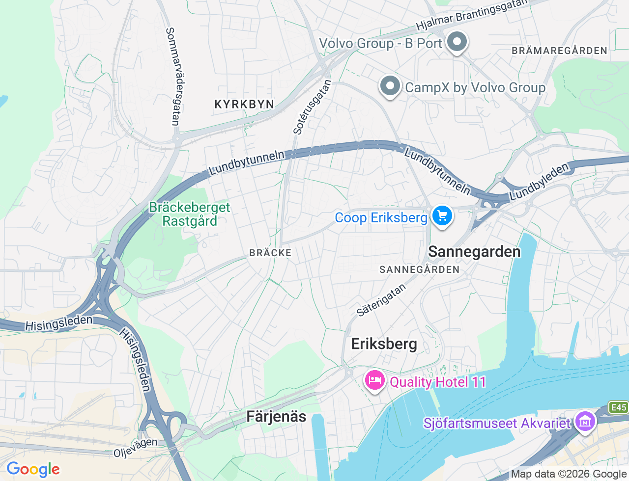 Karta över Estlandsgatan 4D i 77 Göteborg