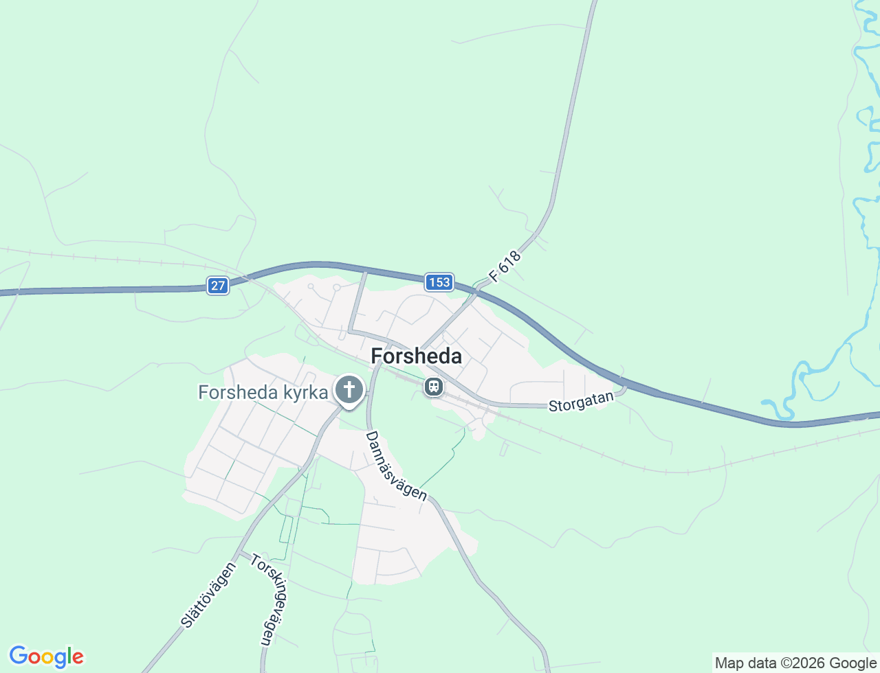 Karta över Fänestadsvägen 6 i 71 Forsheda