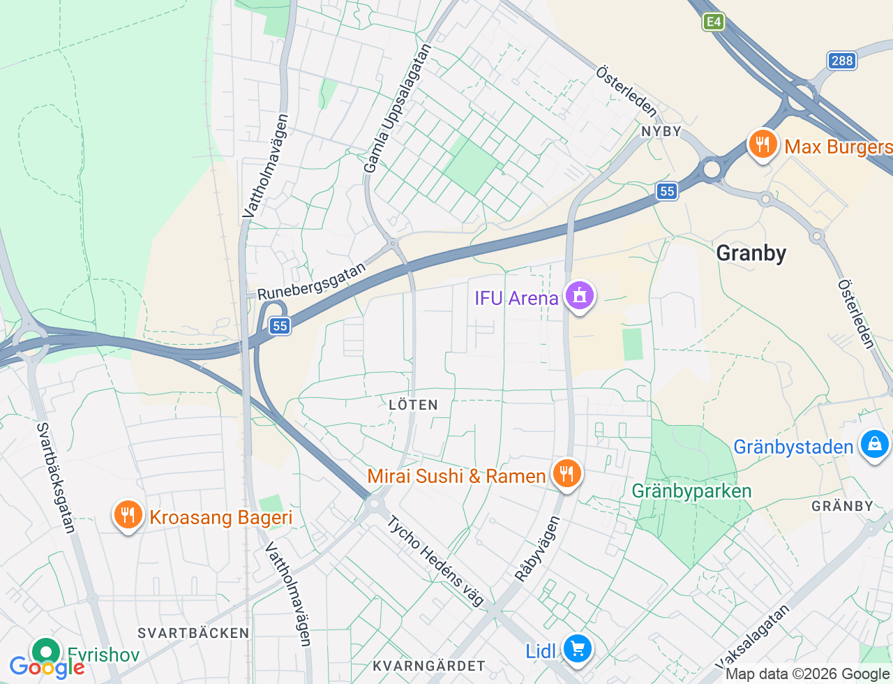 Karta över Ferlinsgatan 17B i 28 Uppsala