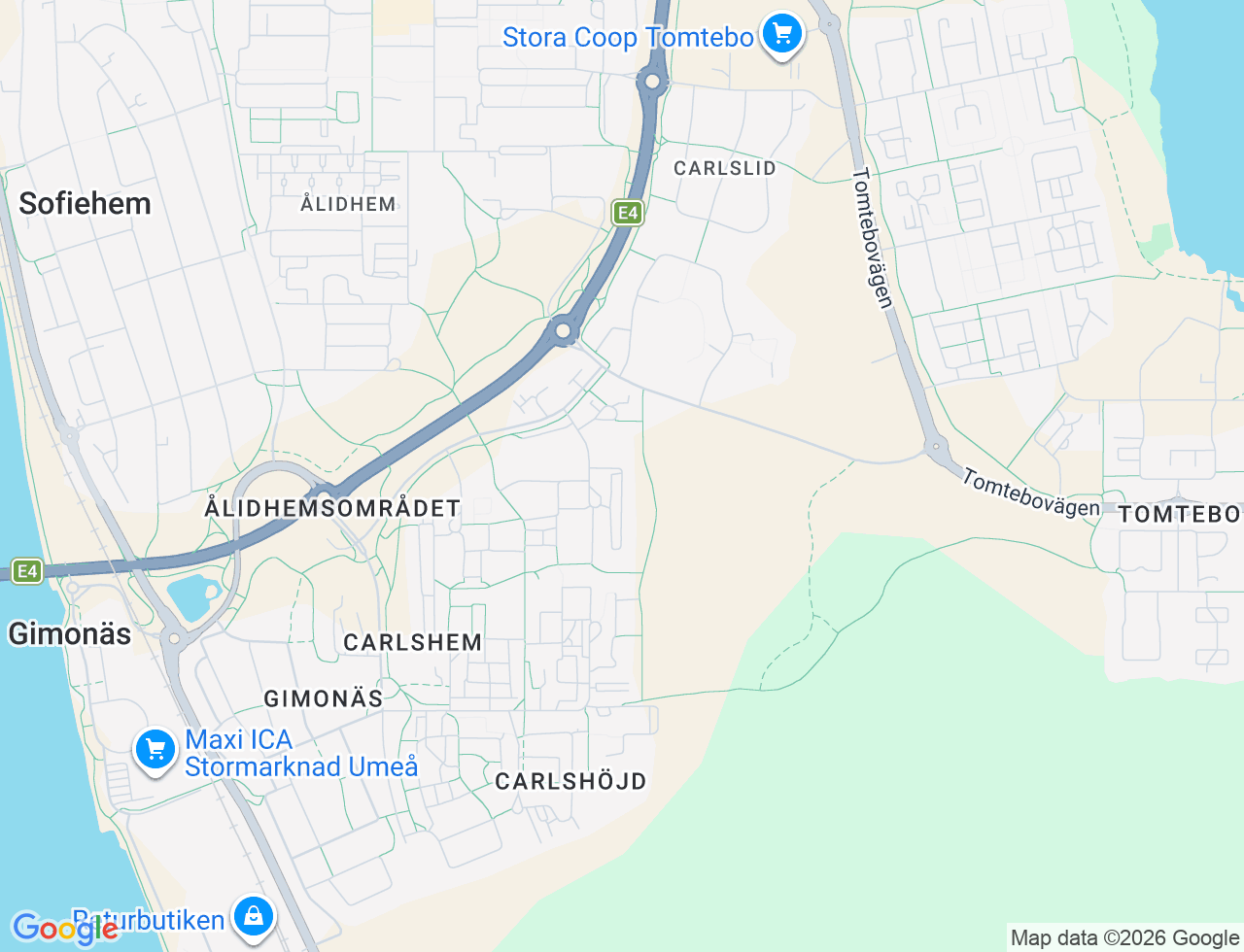 Karta över Flintvägen 5A i 40 Umeå