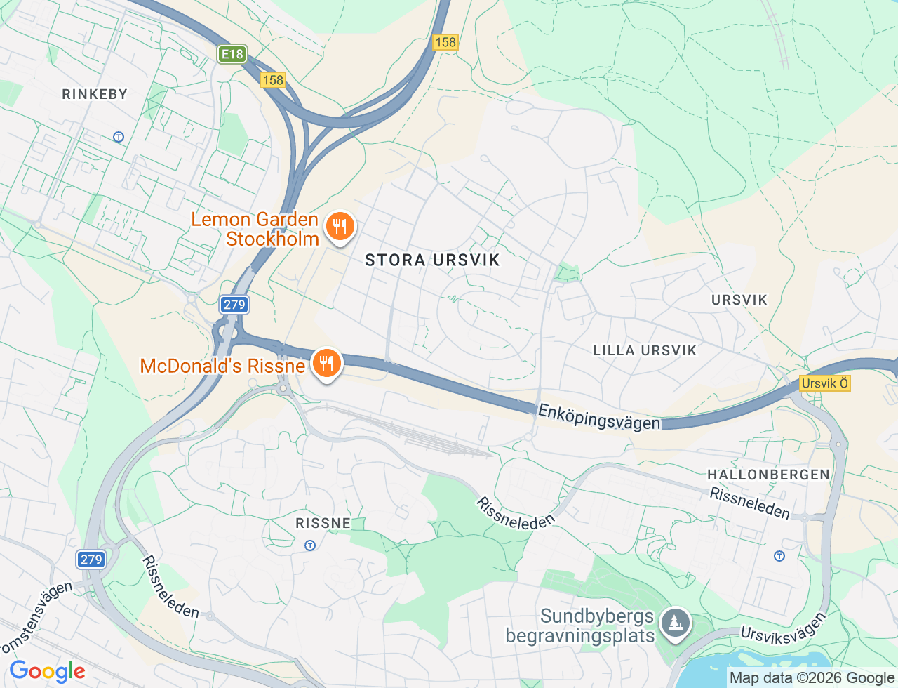 Karta över Forskningsringen 74 i 61 Sundbyberg