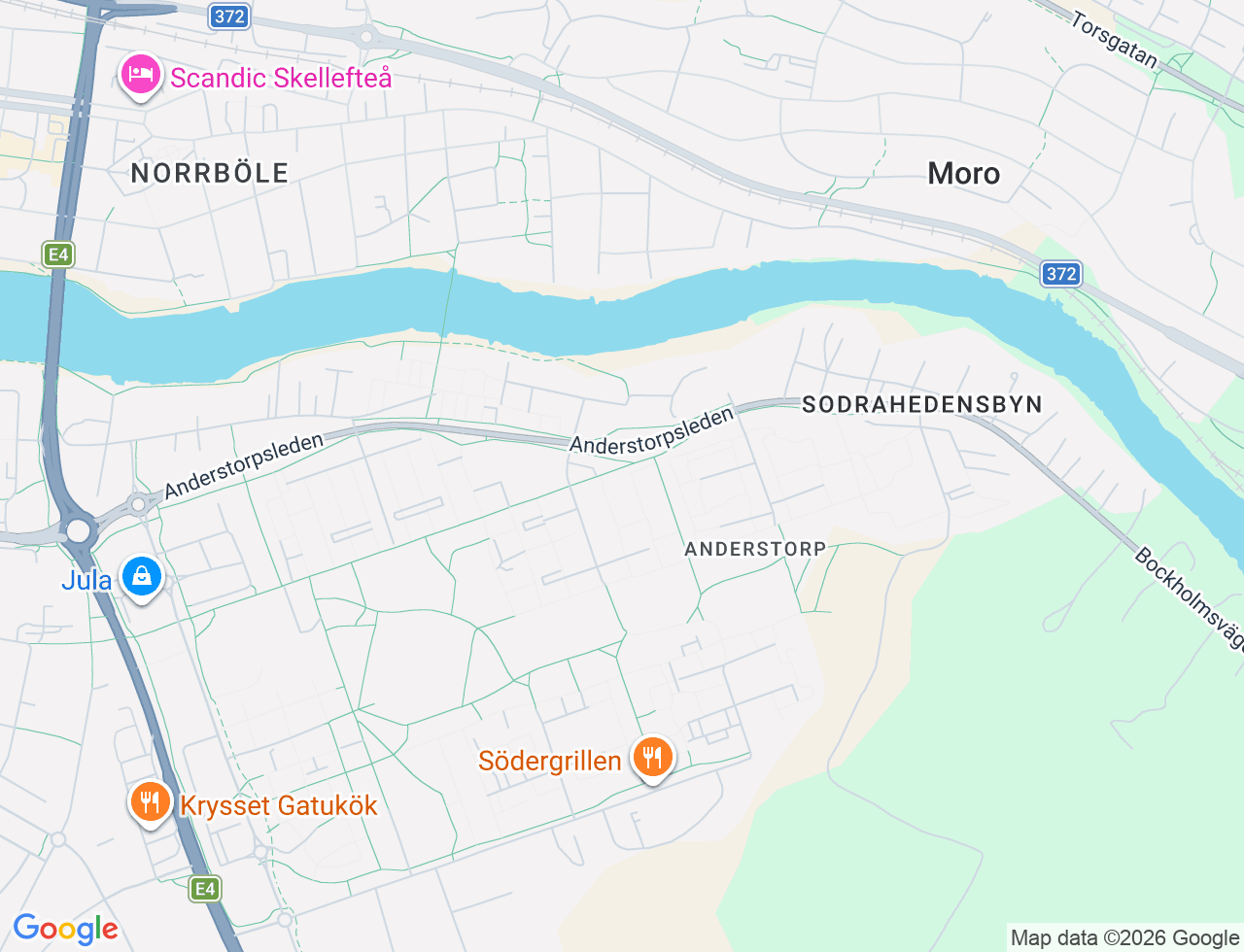 Karta över Frögatan 49 i 55 Skellefteå