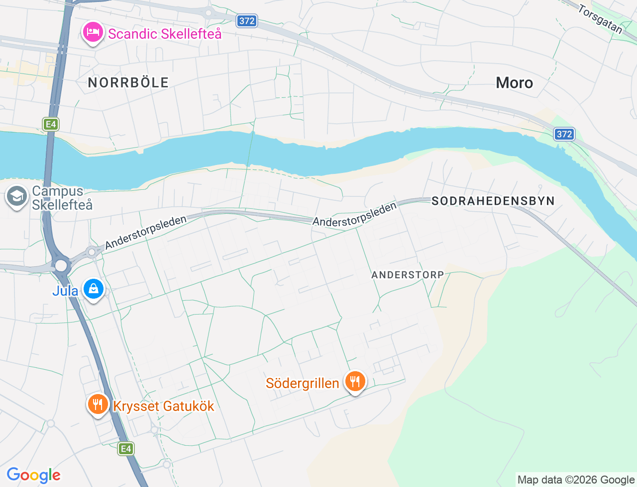 Karta över Frögatan 5 i 55 Skellefteå
