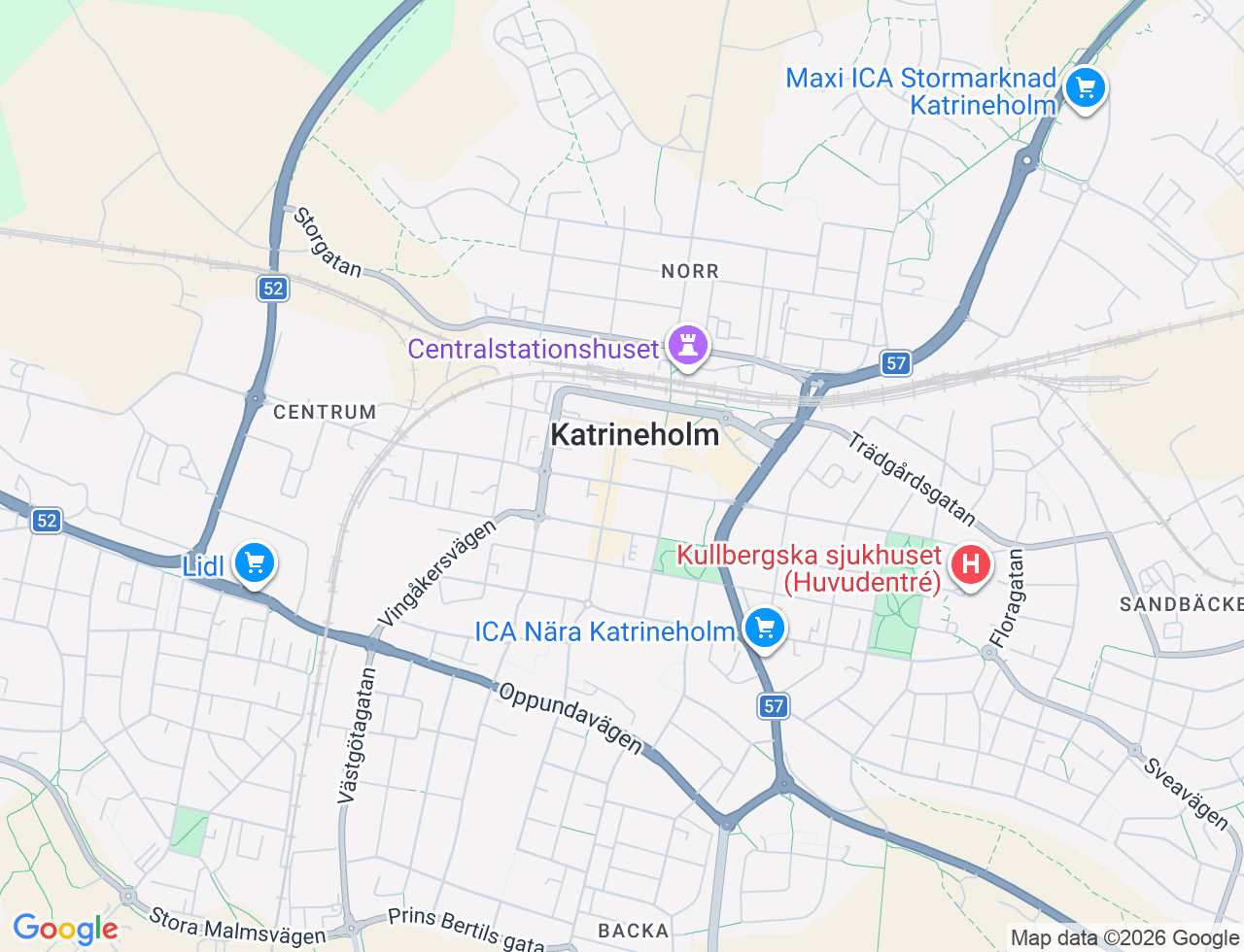 Karta över Fredsgatan 15B i 30 Katrineholm