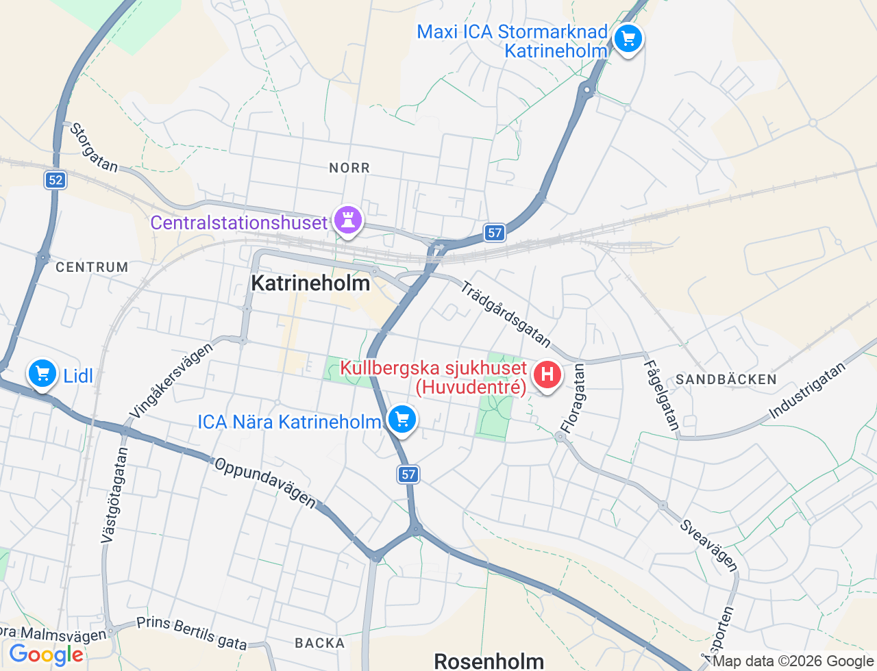 Karta över Fredsgatan 33C i 31 Katrineholm