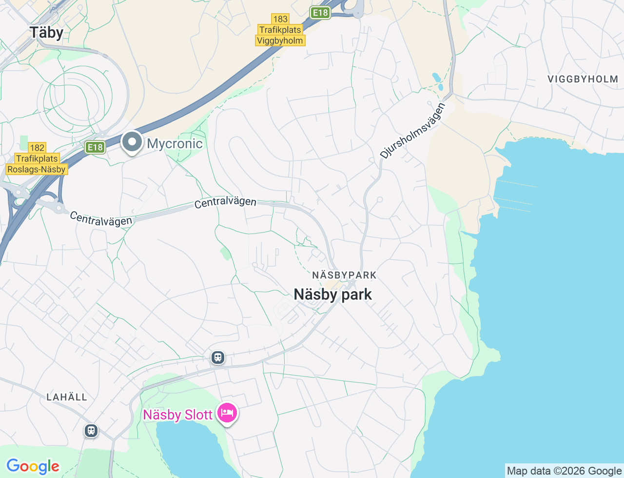 Karta över Fregattvägen 12 i 53 Täby