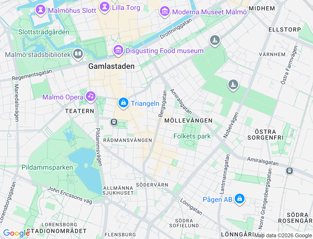 Karta över Friisgatan 24 i 53 Malmö