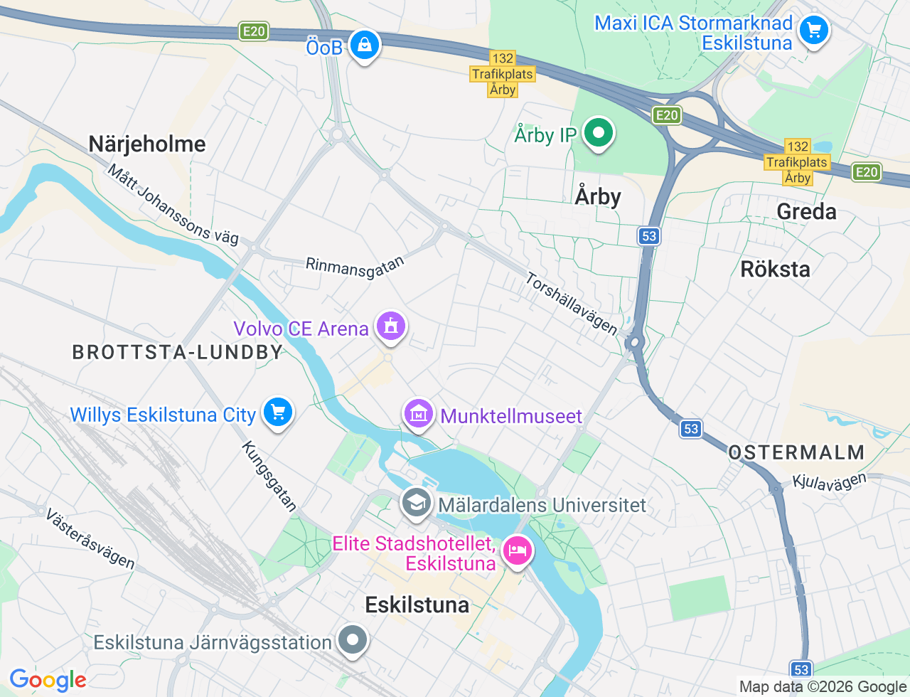 Karta över Frugärdesgatan 2B i 60 Eskilstuna