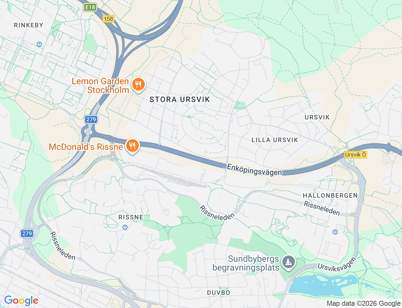 Karta över Gamla Enköpingsvägen 138A i 61 Sundbyberg