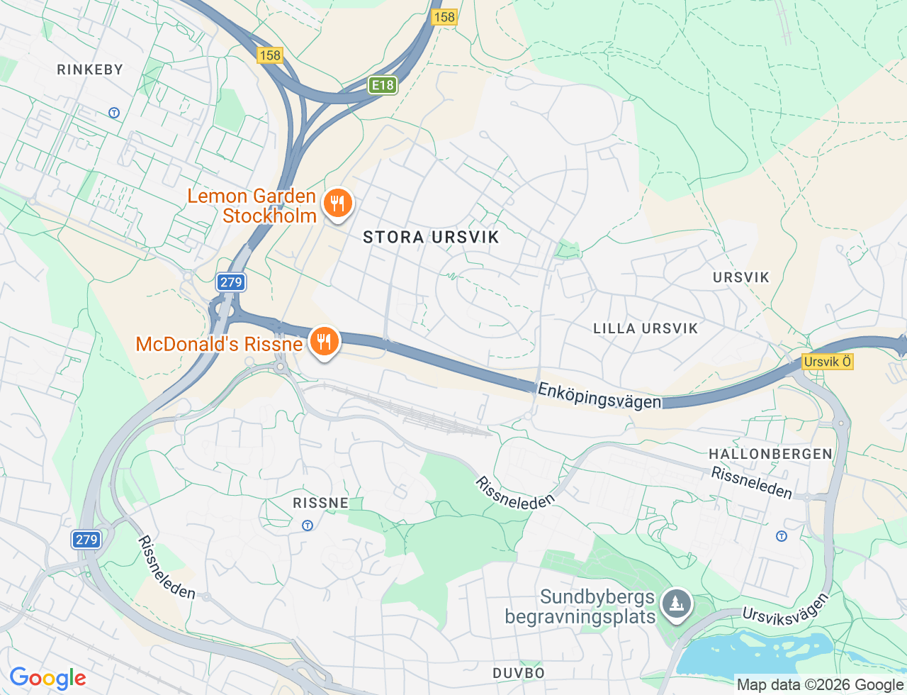 Karta över Gamla Enköpingsvägen 144 A i 61 Sundbyberg