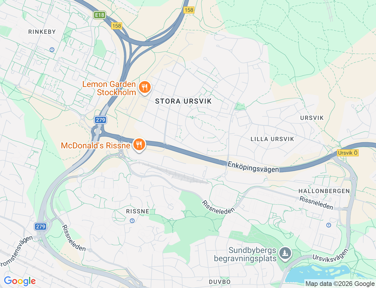 Karta över Gamla Enköpingsvägen 146 i 64 Sundbyberg