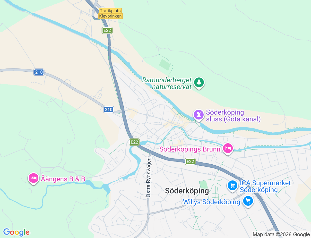 Karta över Ågatan 10C i 34 Söderköping