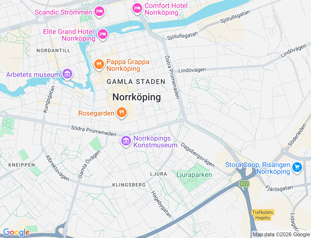 Karta över Generalsgatan 72 i 31 Norrköping
