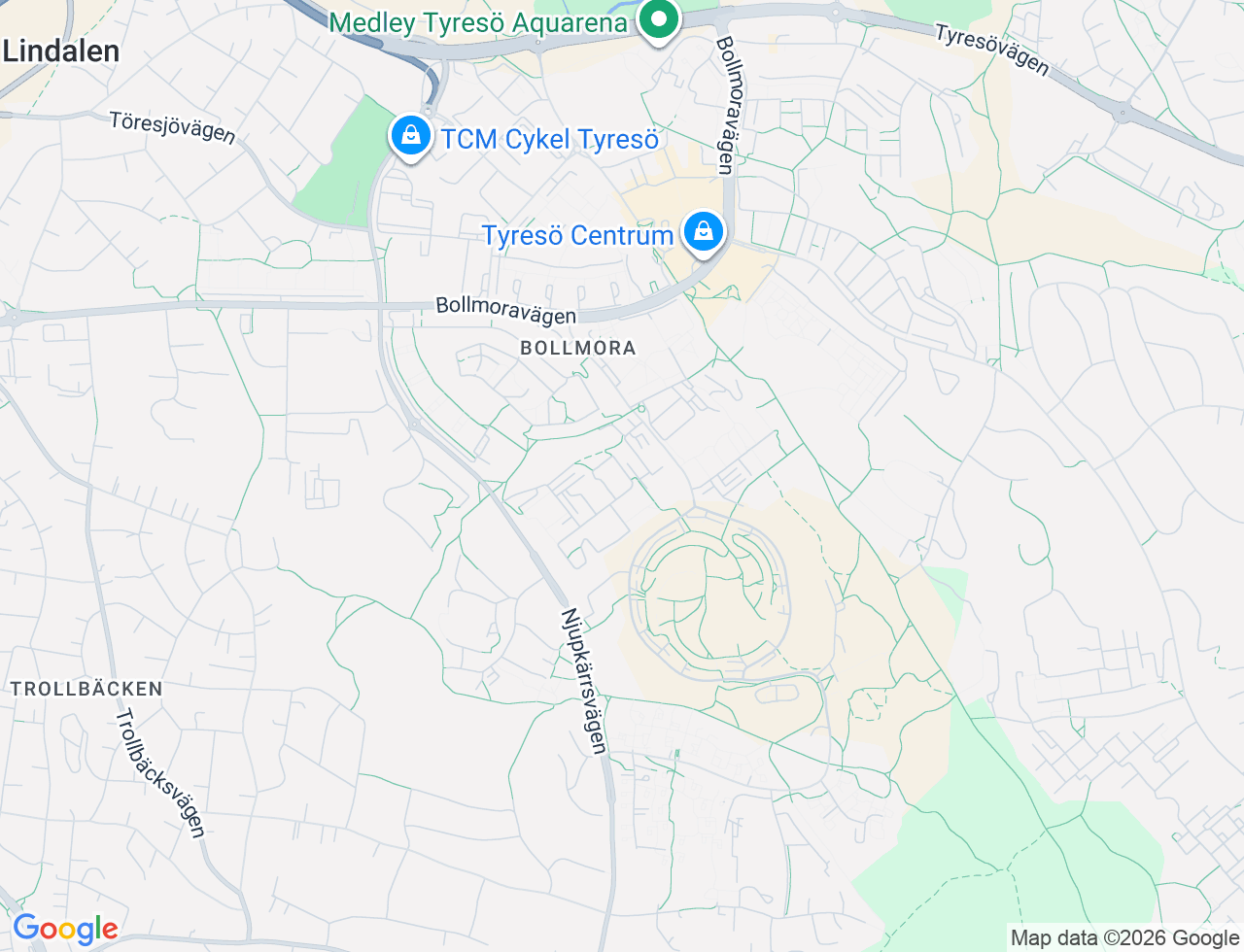 Karta över Granängsvägen 3 i 45 Tyresö