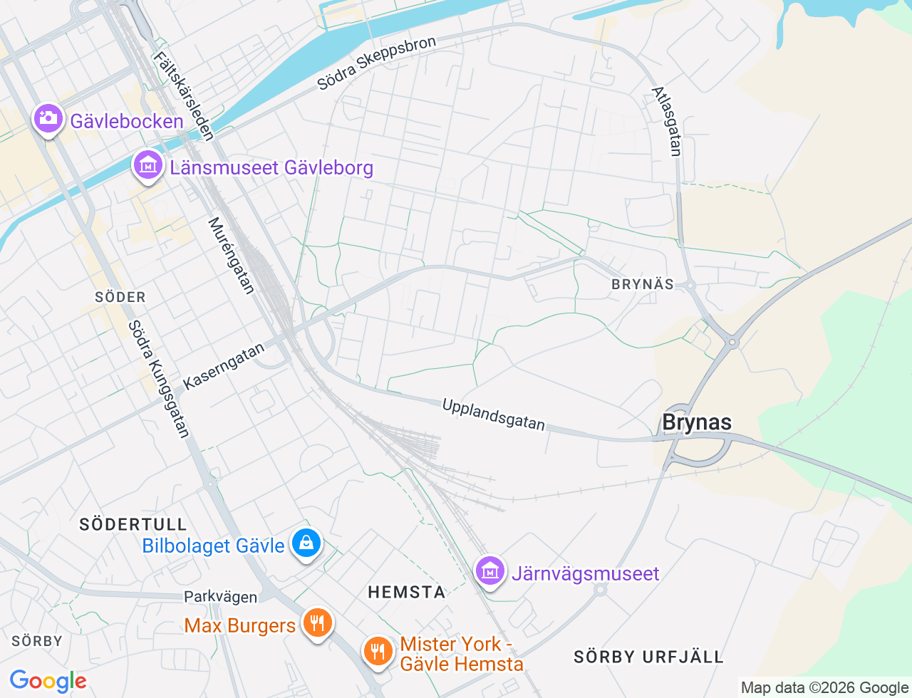 Karta över Hagtornsgatan 10 i 82 Gävle