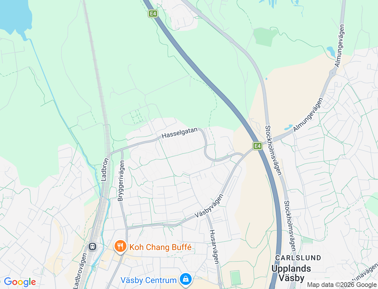 Karta över Hasselgatan 46 i 37 Upplands Väsby