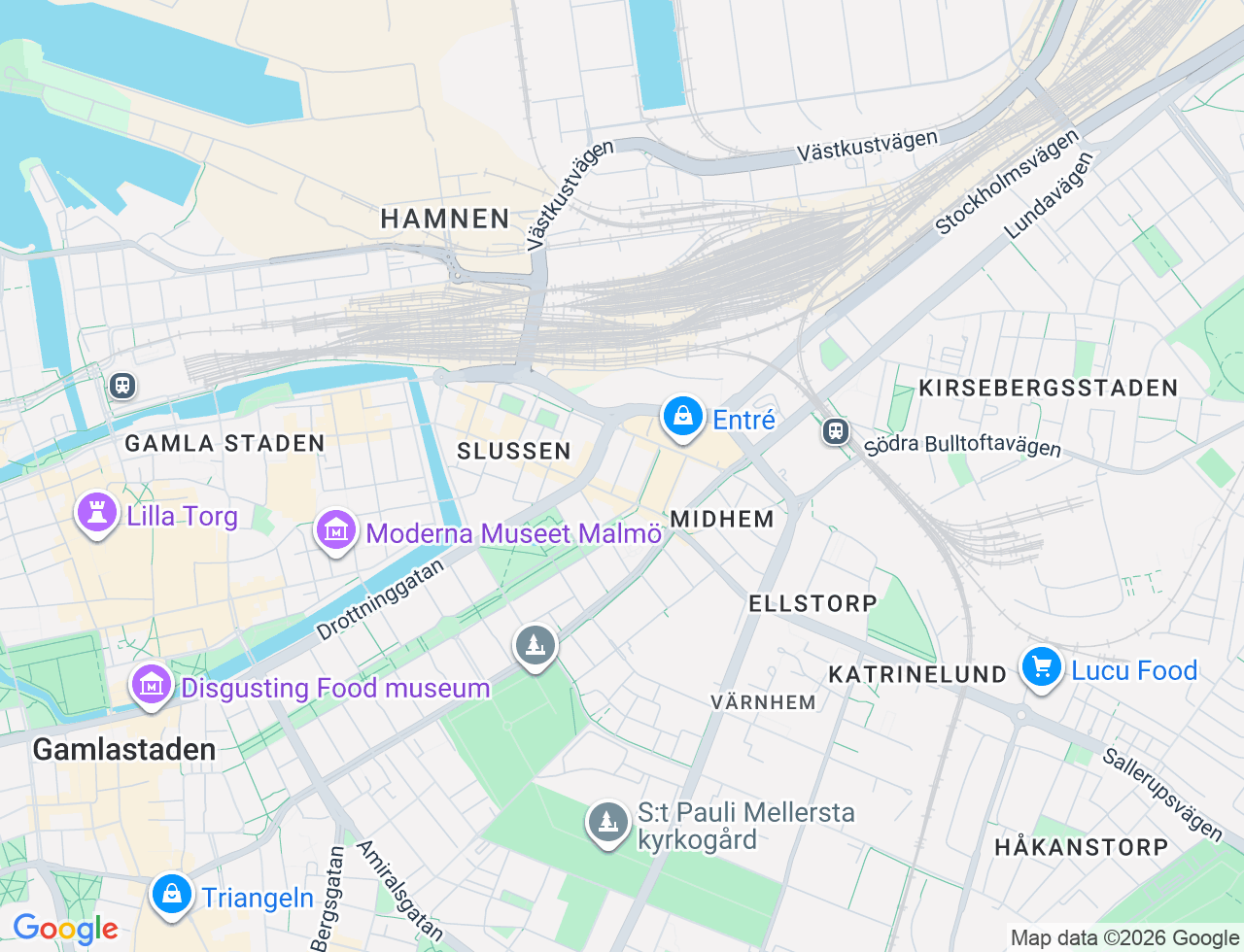 Karta över Hermansgatan 5 i 11 Malmö