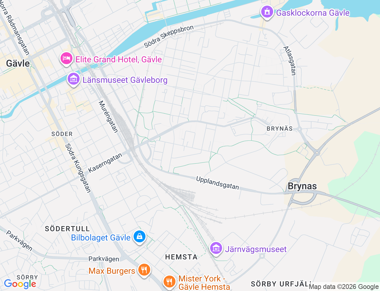 Karta över Hillmansgatan 21A i 82 Gävle