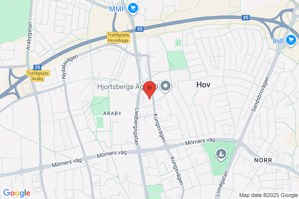 Karta över Hovgårdsvägen 10A i 44 Växjö