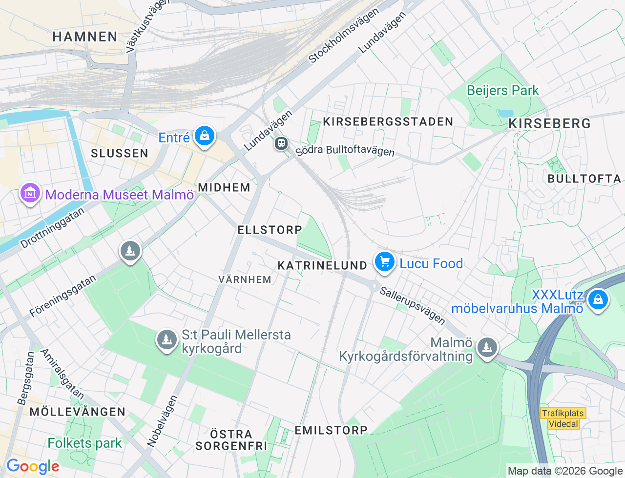 Karta över Idaborgsgatan 48 i 17 Malmö
