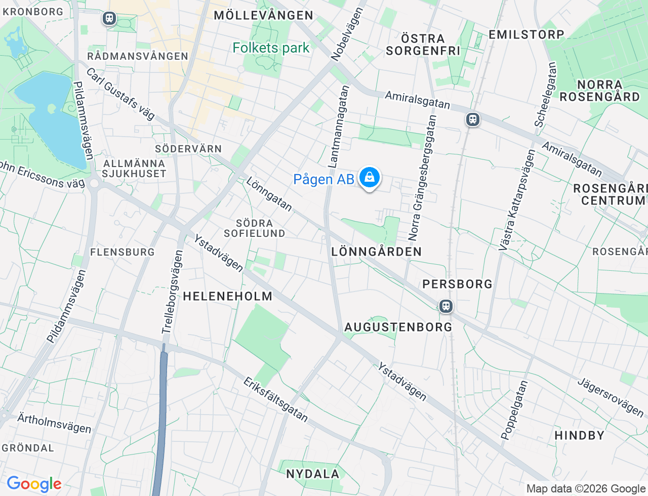 Karta över Idunsgatan 75 i 46 Malmö