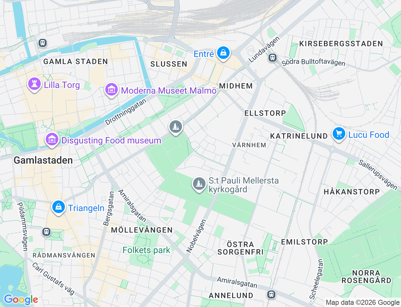 Karta över Industrigatan 8N i 51 Malmö