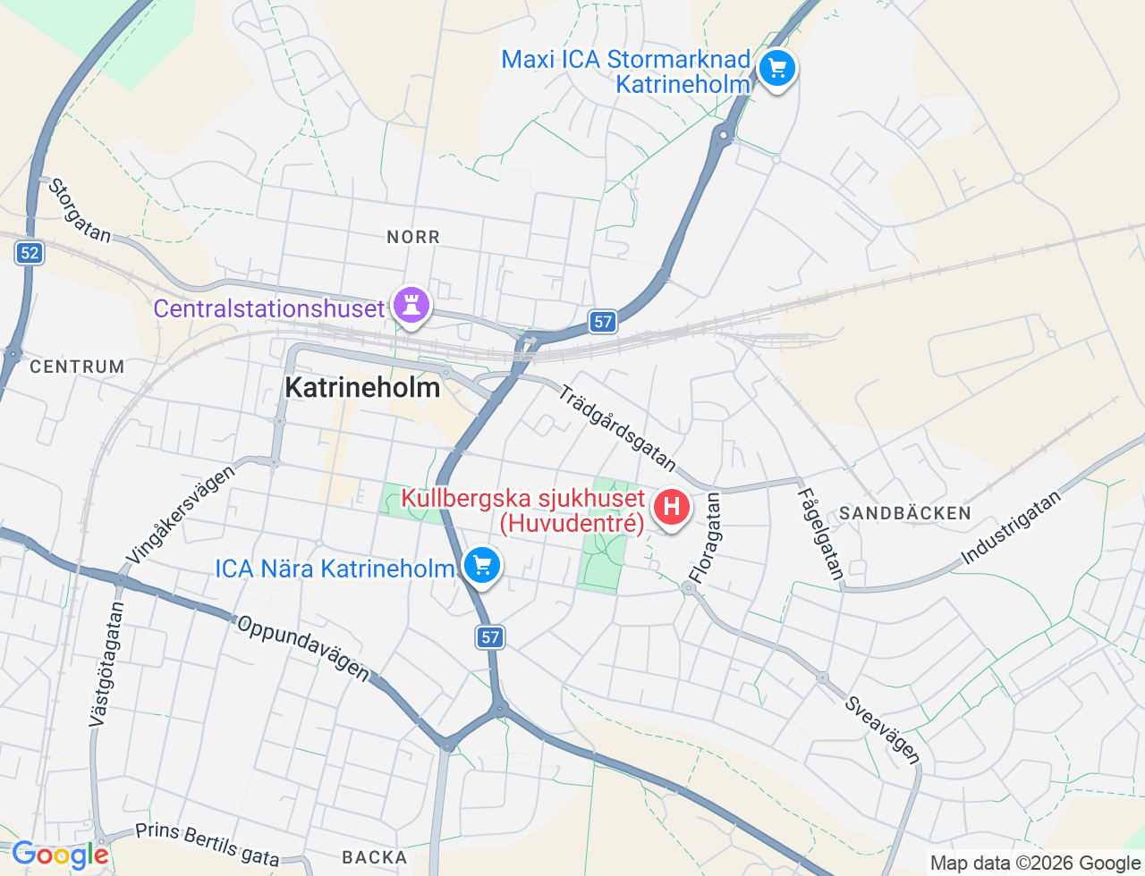 Karta över Jägaregatan 4B i 31 Katrineholm