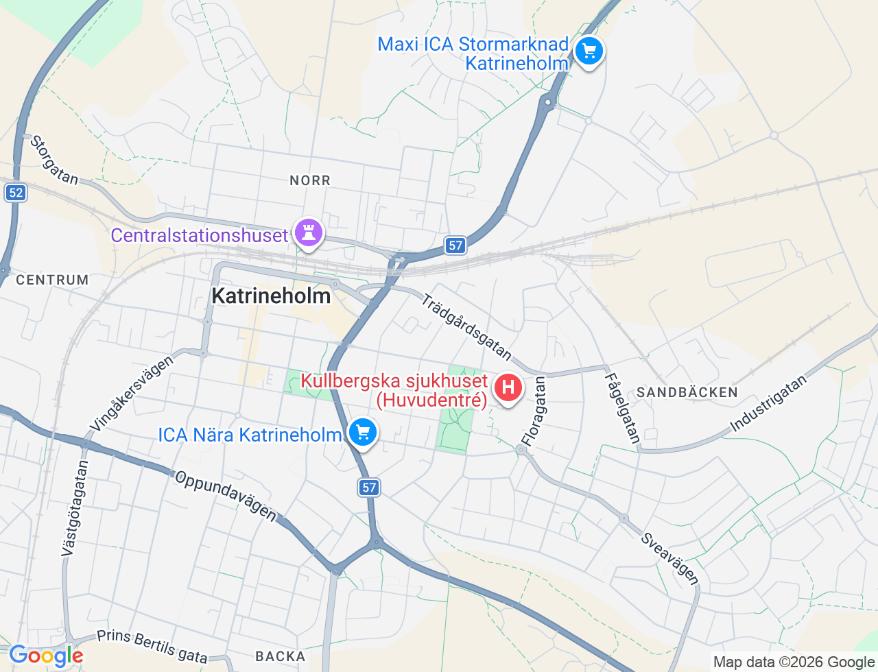 Karta över Jägaregatan 5 i 31 Katrineholm