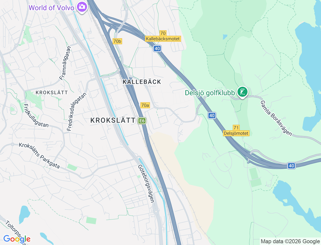 Karta över Kallebäcks Torggata 26 i 77 Göteborg