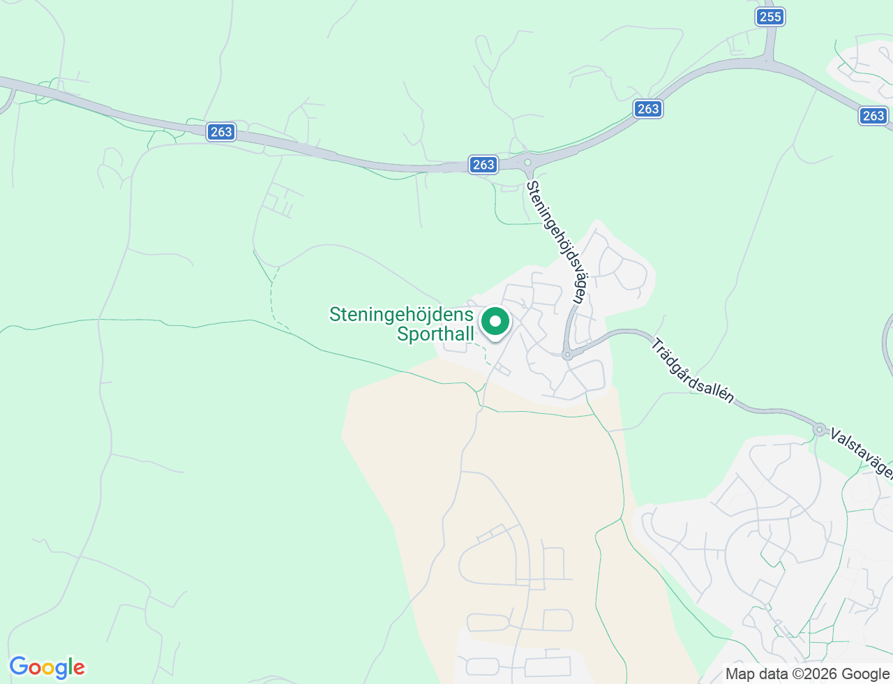 Karta över Kaprifolvägen 9 i 65 Steningehöjden