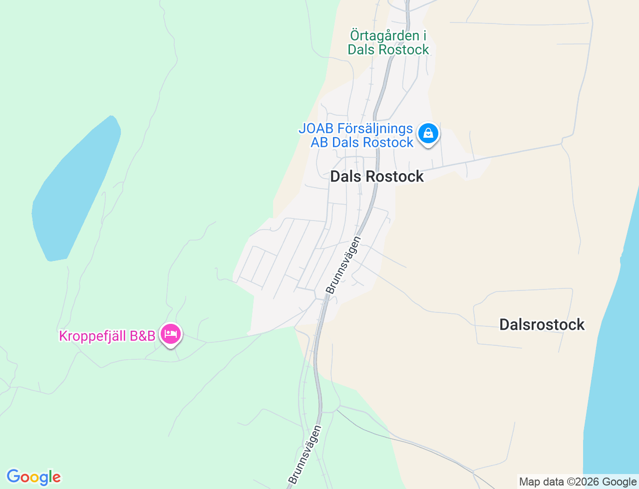 Karta över Karolinervägen 48B i 50 Dals Rostock