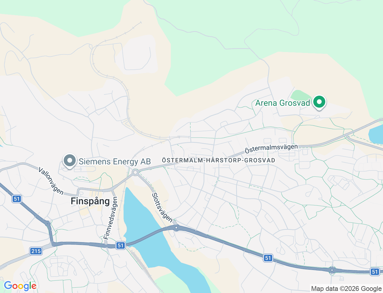 Karta över Klubbhusvägen 4 i 41 Finspång