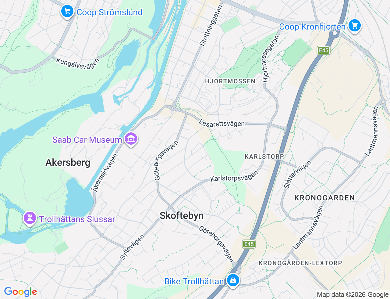Karta över Klyftevägen 7 i 53 Trollhättan