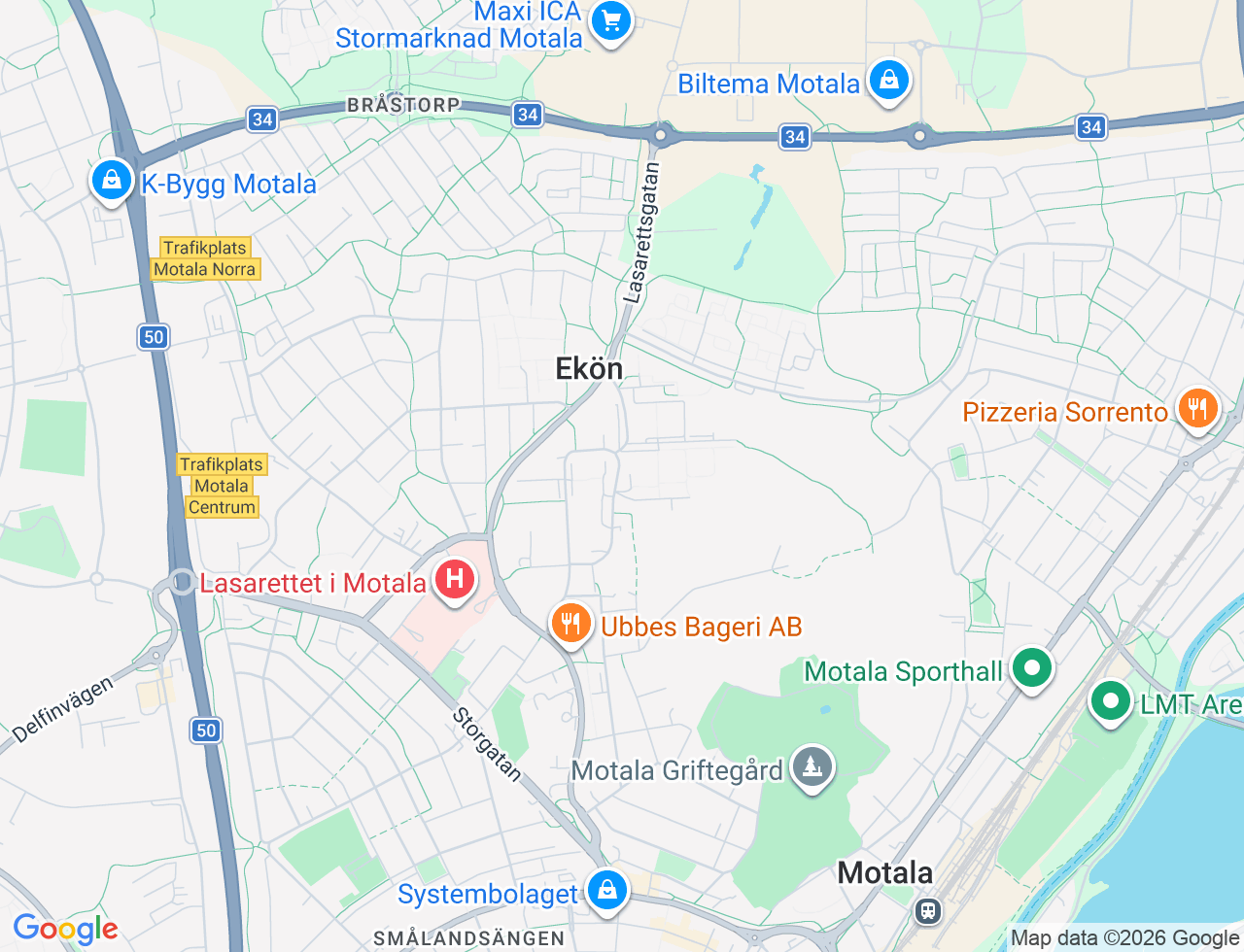 Karta över Kråkrisvägen 12C i 55 Motala
