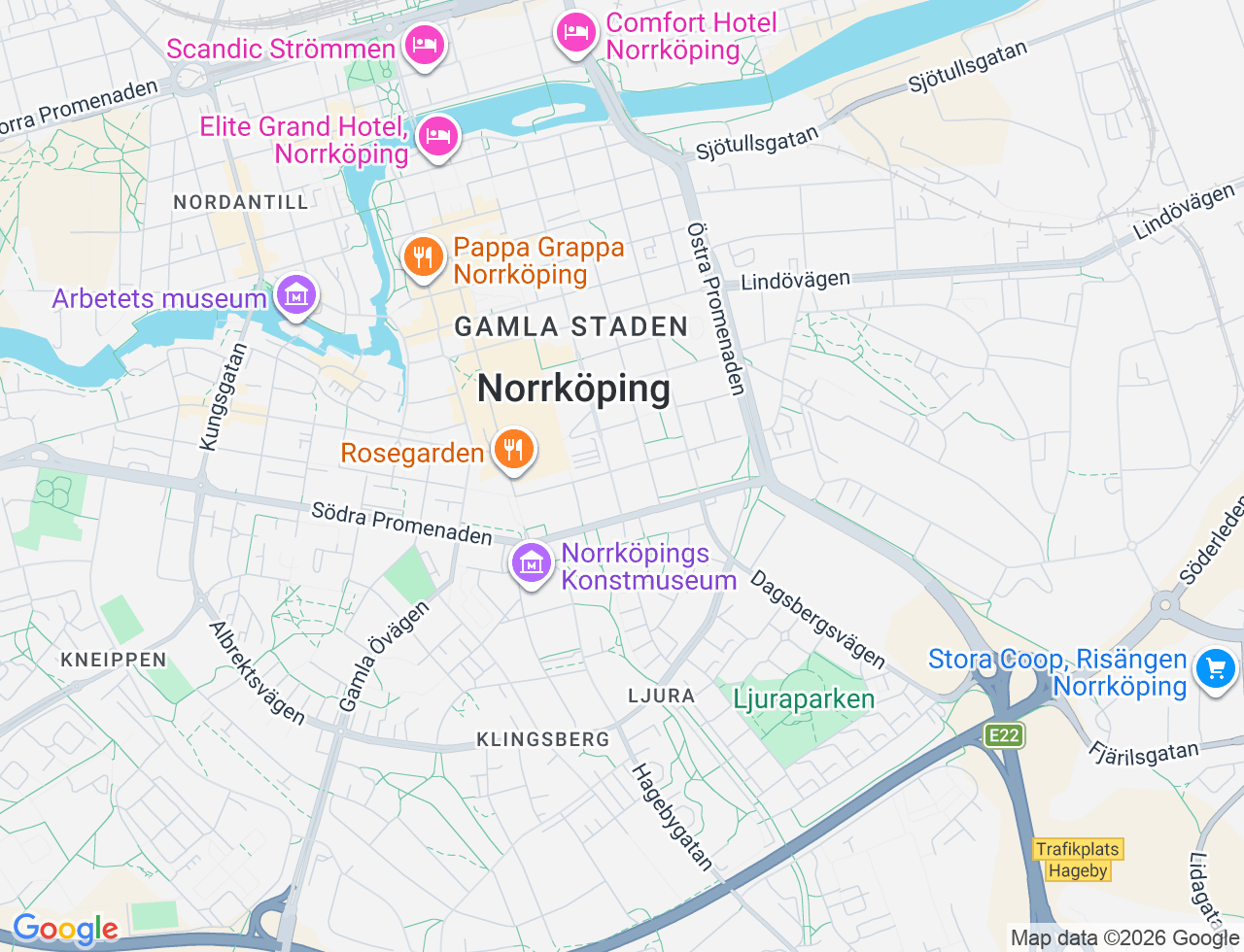 Karta över Kristinagatan 57 i 31 Norrköping
