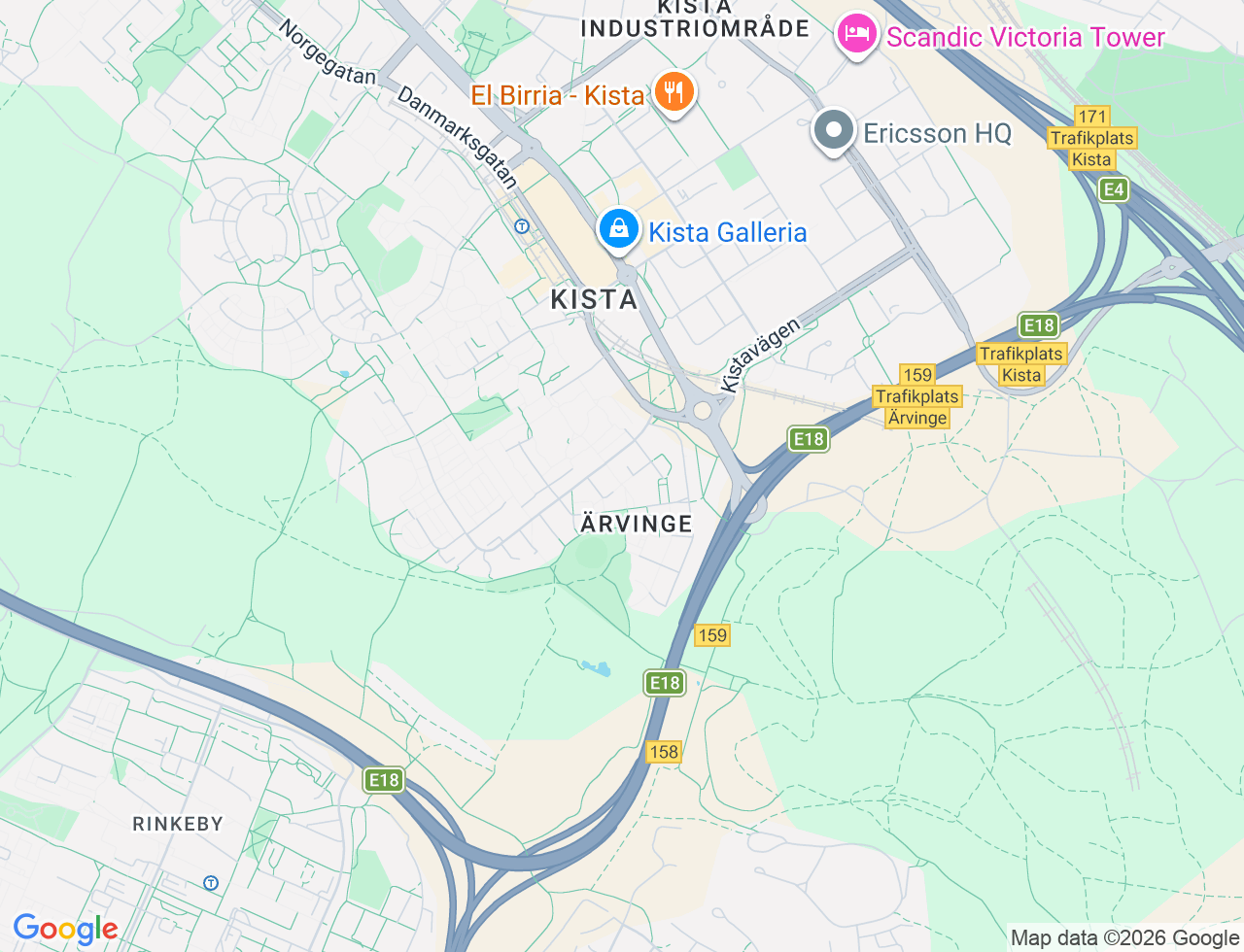 Karta över Kronborgsgränd 6 i 46 Kista