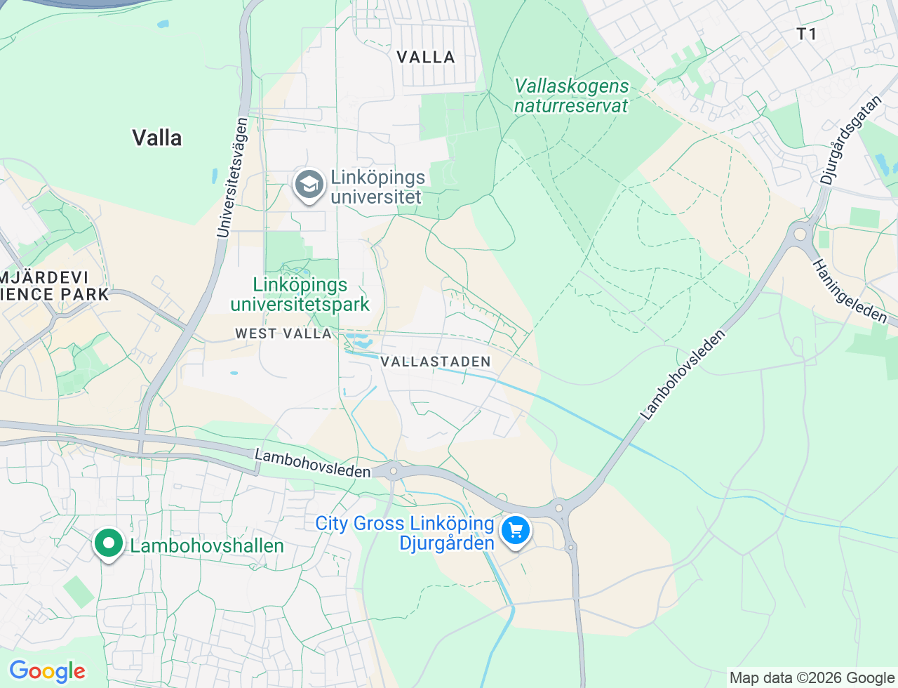 Karta över Kunskapslänken 92 i 26 Linköping