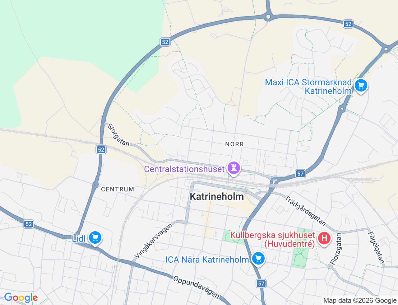 Karta över Kyrkogatan 10 i 46 Katrineholm