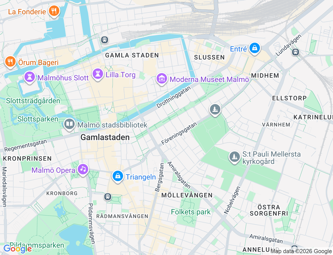 Karta över Löjtnantsgatan 6B i 50 Malmö