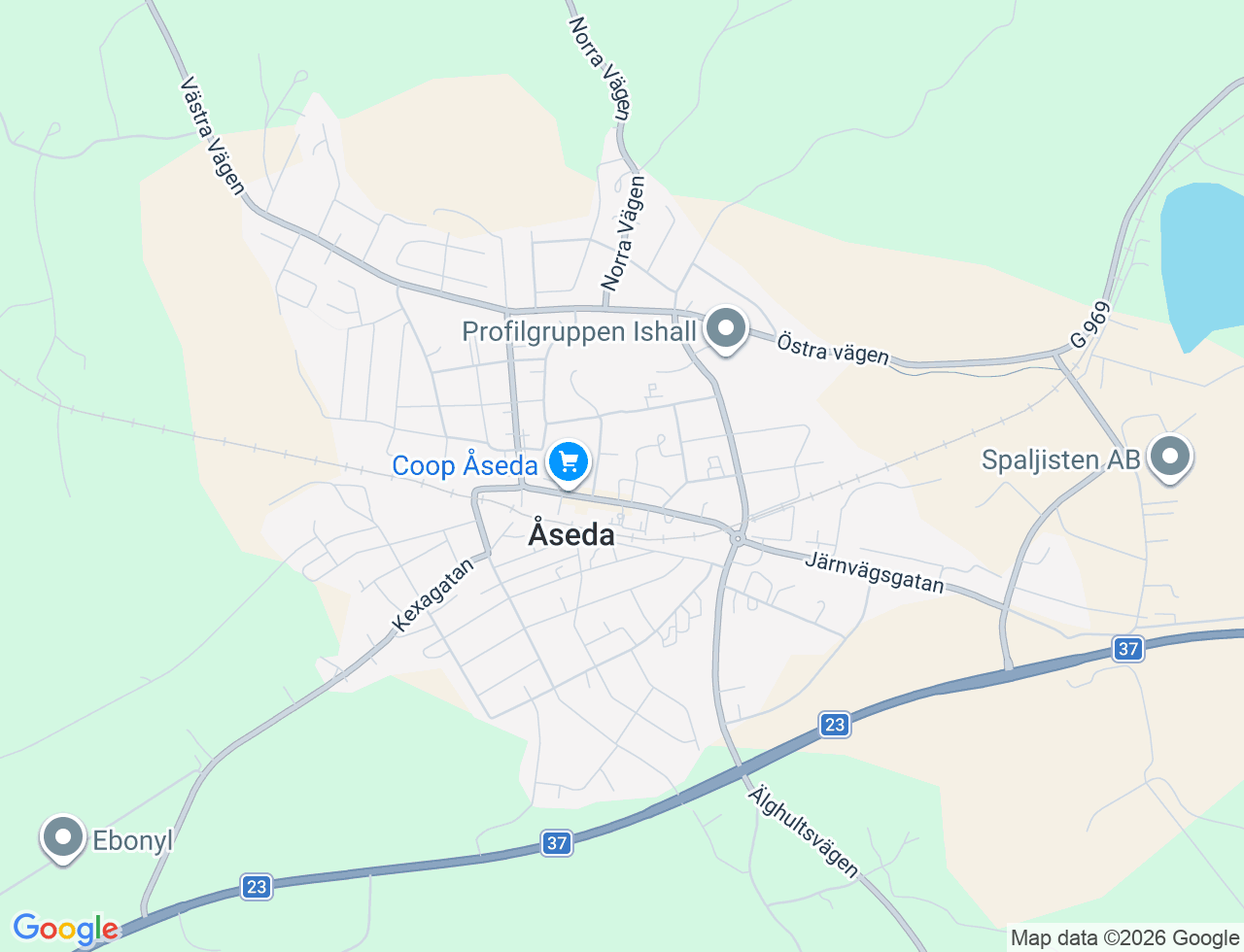 Karta över Lärkgatan 5C i 70 Åseda