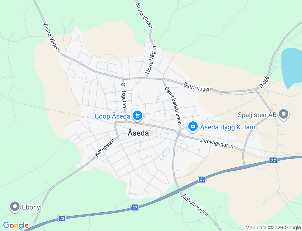 Karta över Lärkgatan 7B i 70 Åseda