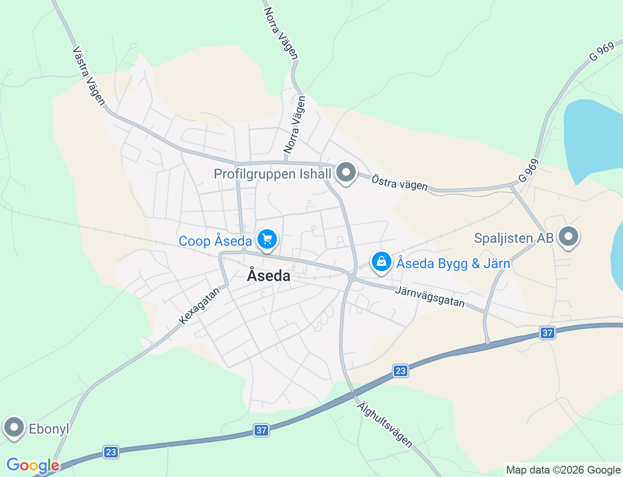 Karta över Lärkgatan 8C i 70 Åseda