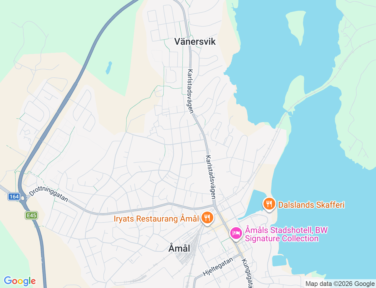 Karta över Läroverksgatan 7 i 37 Åmål