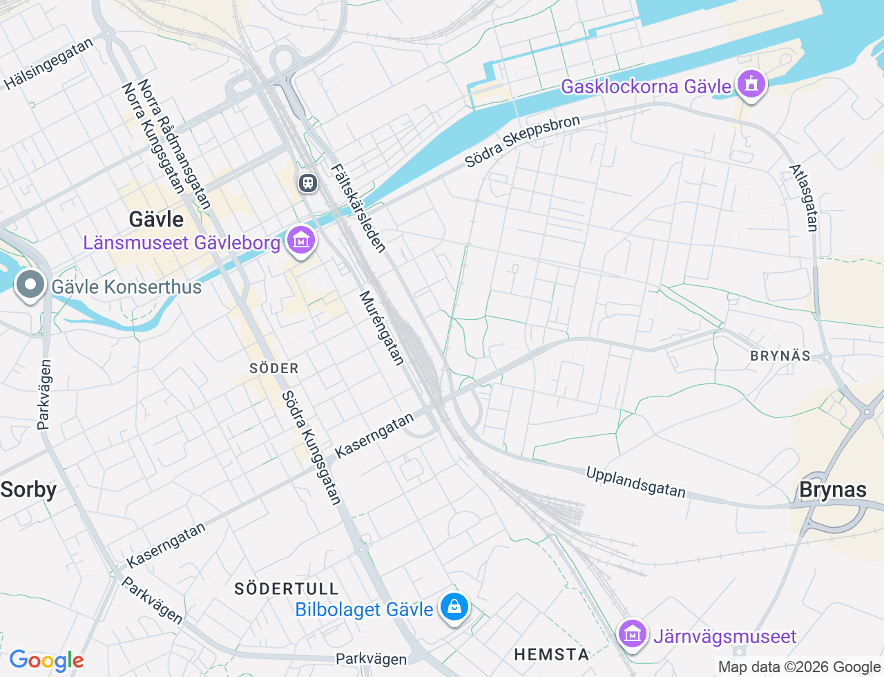 Karta över Ladugatan 6C i 80 Gävle