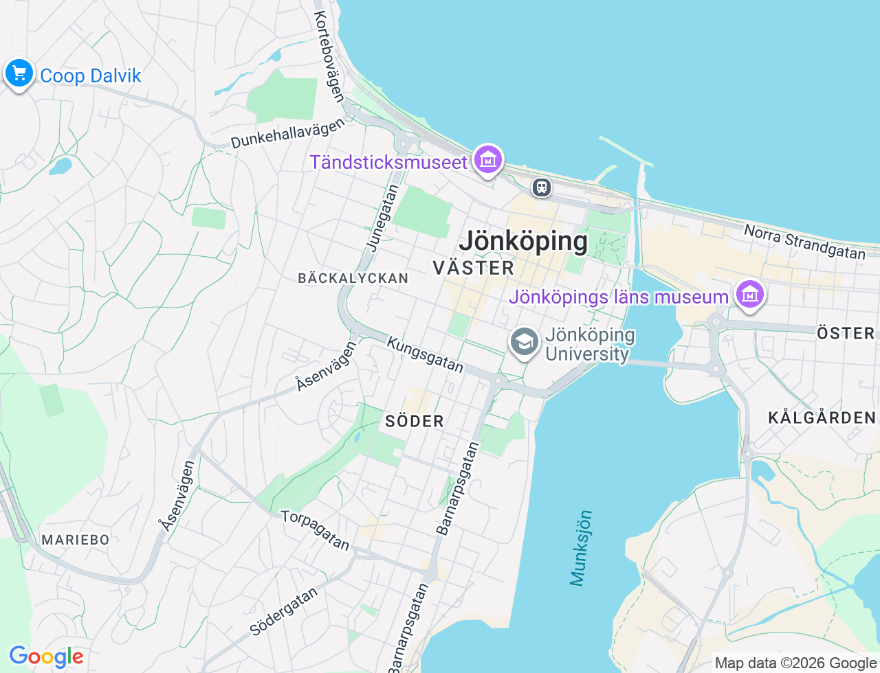 Karta över Lasarettsgatan 13 i 54 Jönköping