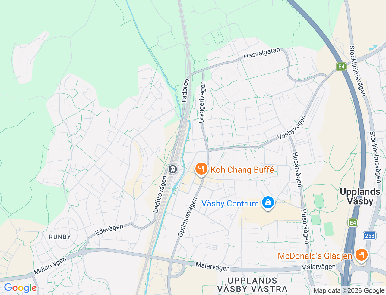 Karta över Lergropsvägen 3 i 39 Upplands Väsby